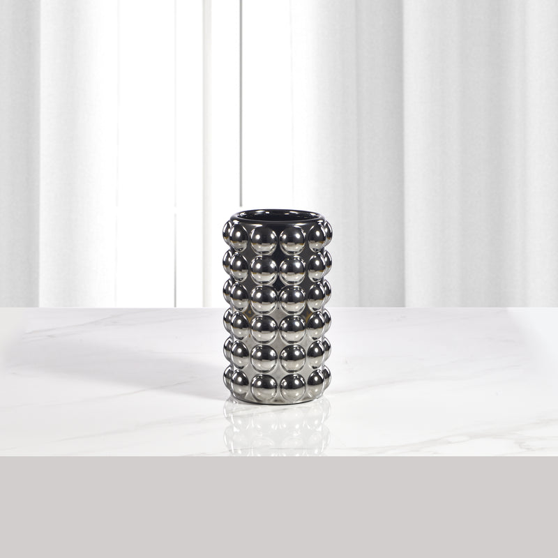 Porzellan-Vase »Bubble Silver«