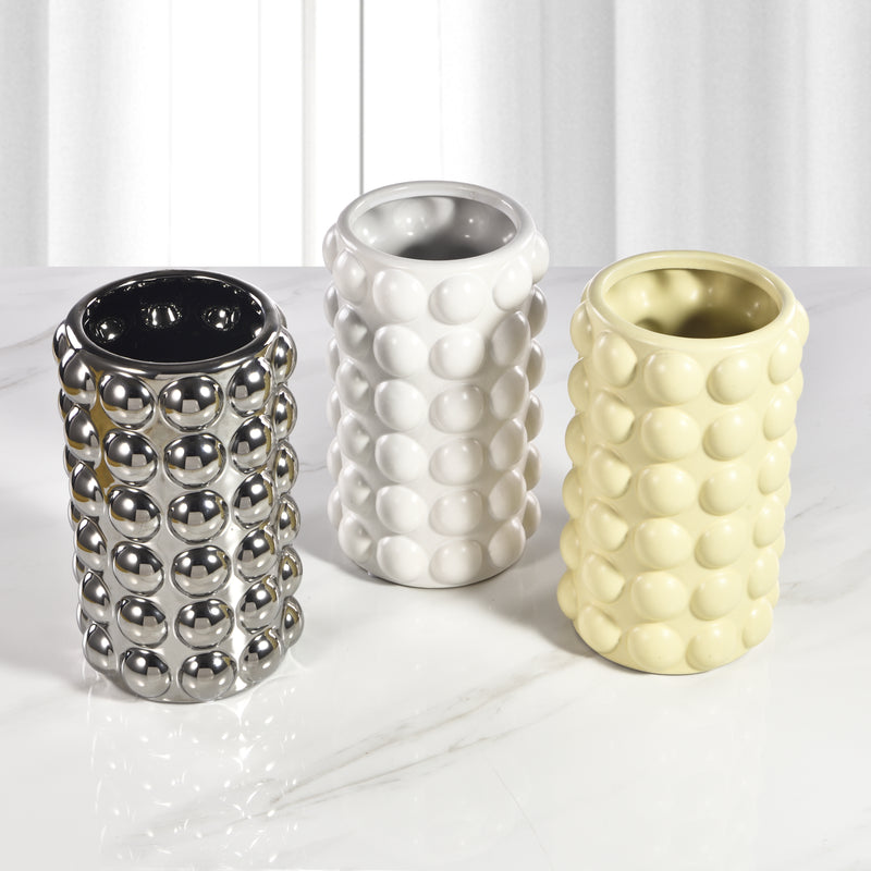 Porzellan-Vase »Bubble Silver«