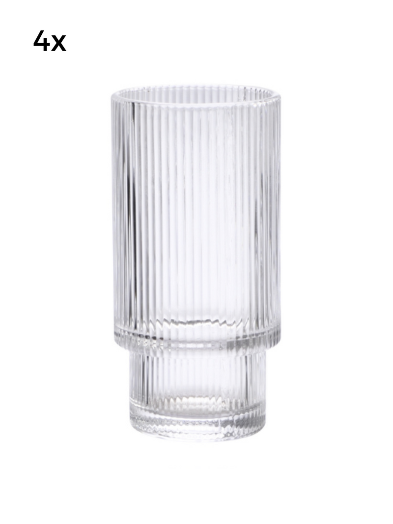 4 x Ripple Glas Long