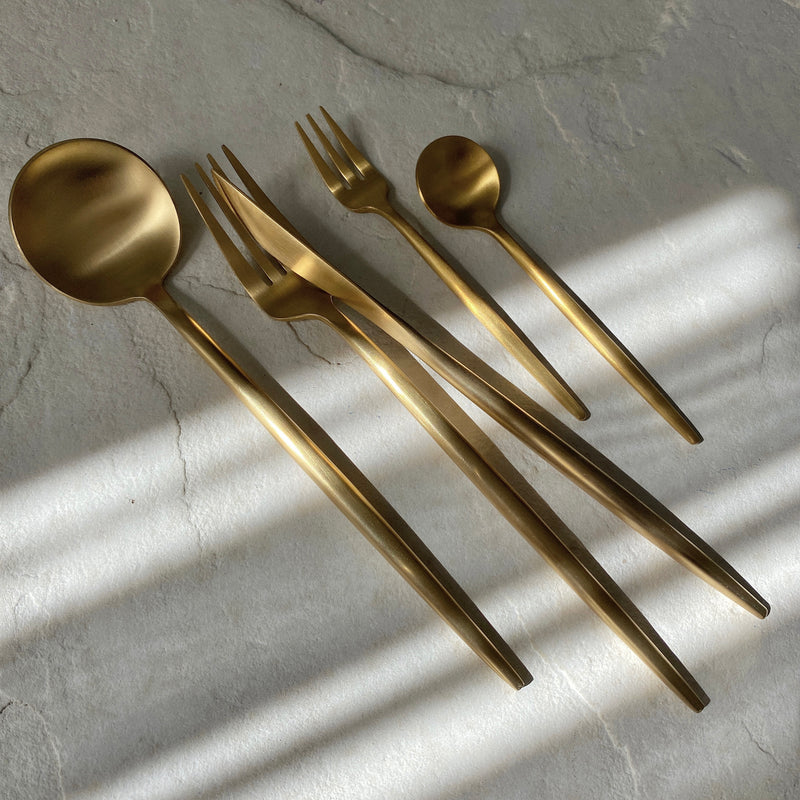 Besteck-Set Oro Gold Matt für 6 Personen 24-tlg.