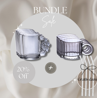 Bundle BLACK "STONELLA GLAS & TASSE CRYSTAL"