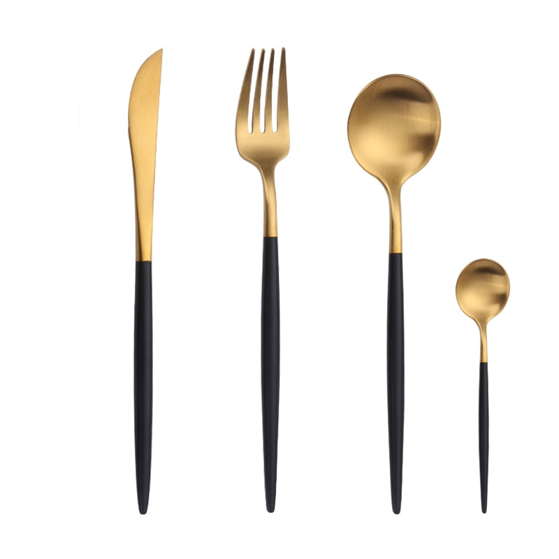 Besteck-Set Oro Gold Matt für 6 Personen 24-tlg.