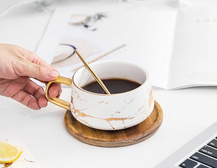 Marmor Gold Tasse »Good Morning«